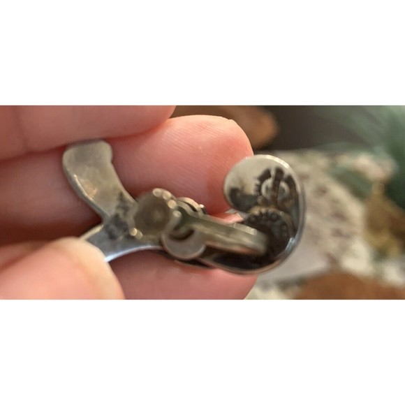 Margot de Taxco Sterling Silver 925 Mexico Necklace and Screw Earring Set 1950's - Picture 7 of 16